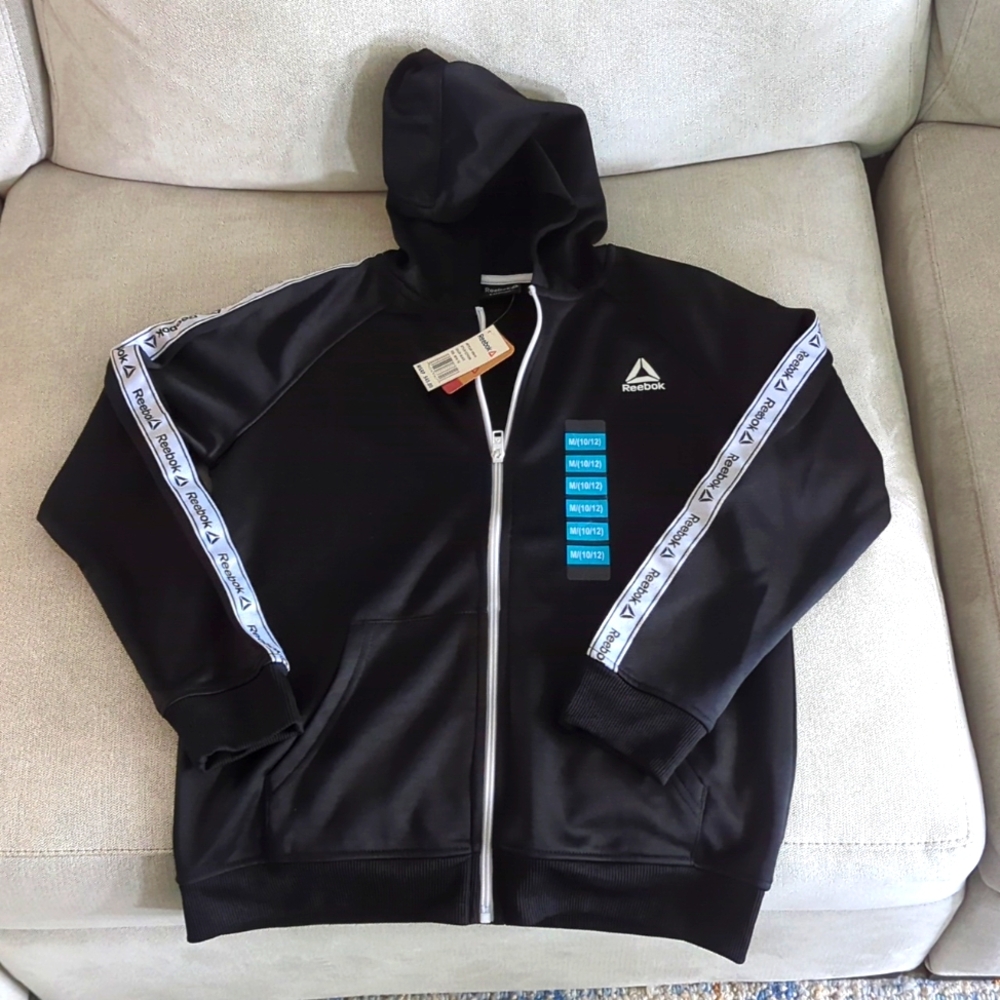 Reebok kids full zip jacket, Medium 10-12 NWT